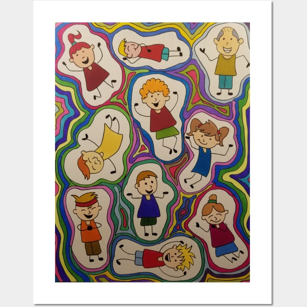 Happy little people Wall Art by Loose Tangent Arts